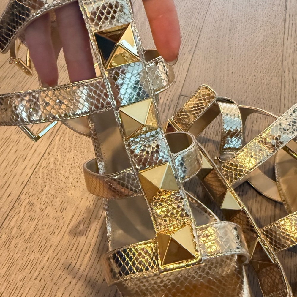 Michael Kors Collection Gold Gladiator Sandals - Picture 6 of 6